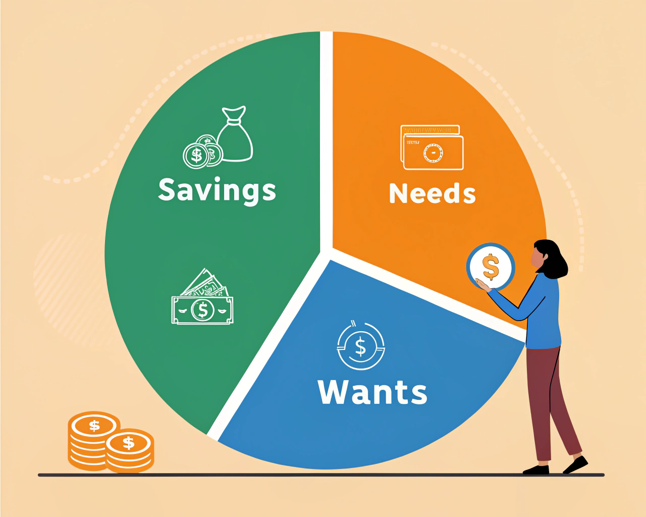 Regla 50/30/20 explicada con ejemplos reales: organiza tu dinero de forma sencilla